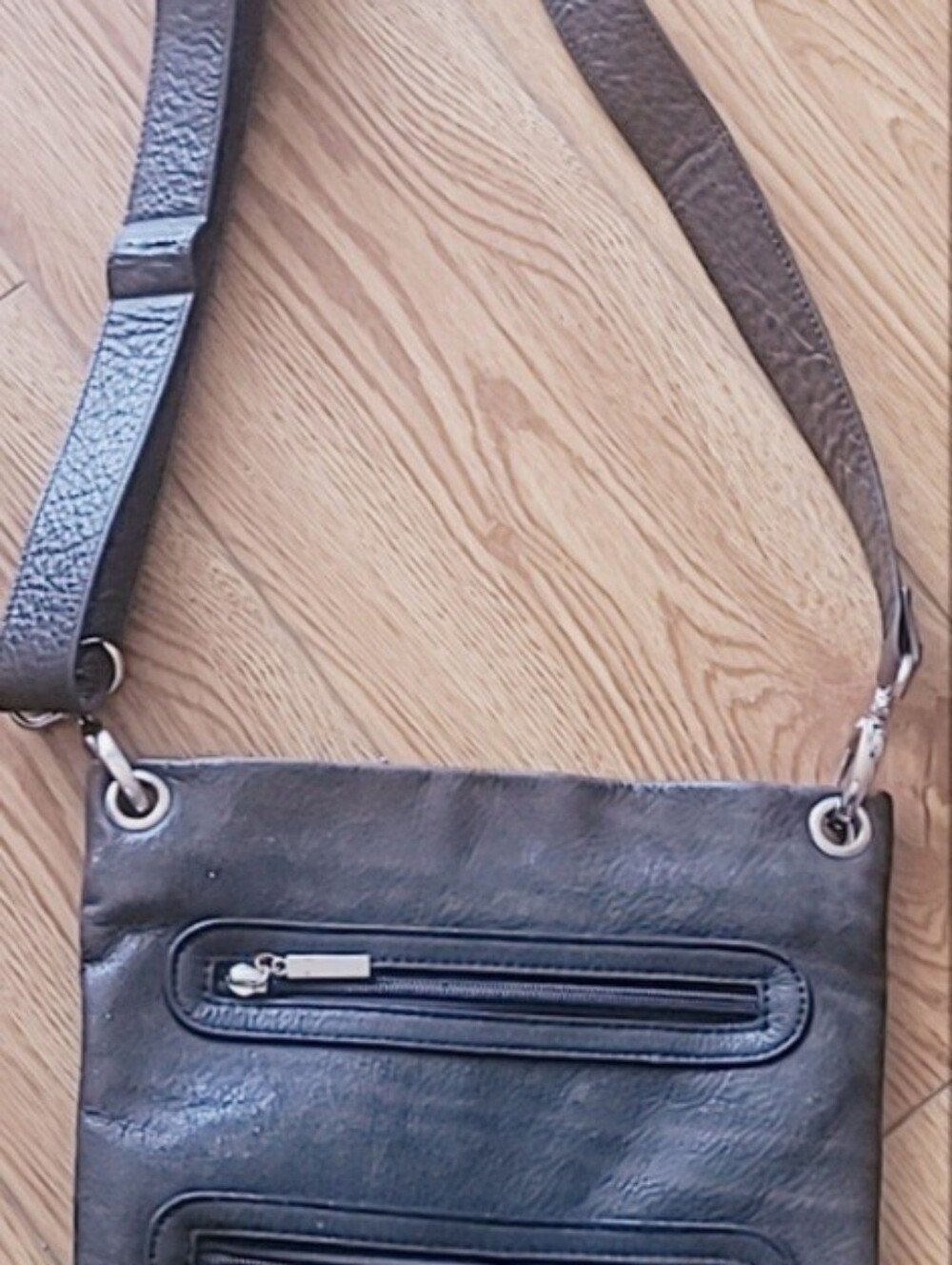 Margot Black Genuine Leather Crossbody Messenger Bag